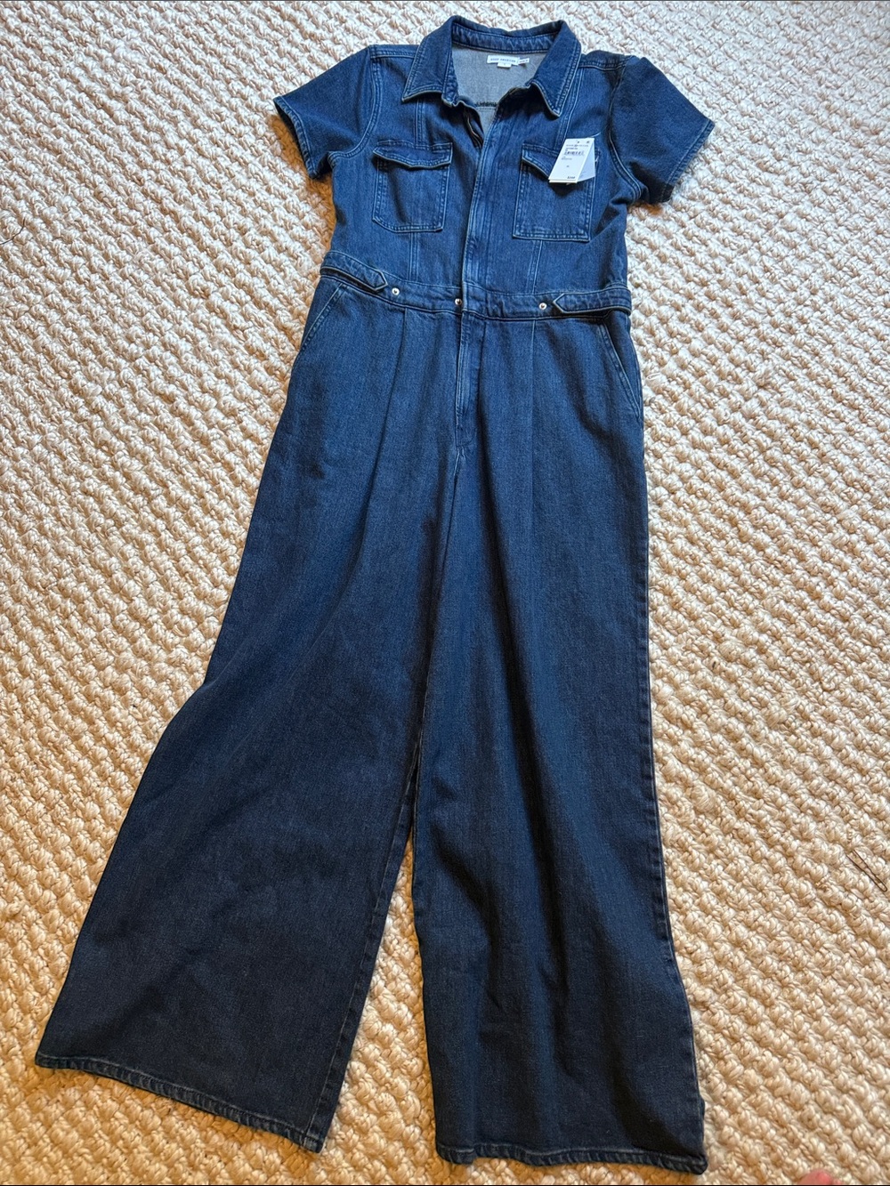 Good American Indigo Dark Blue Denim Jumper New with Tag